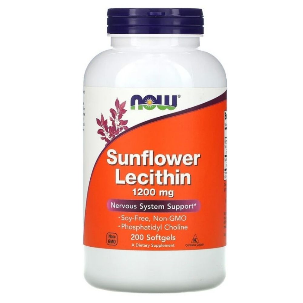 Аминокислотный комплекс NOW Sunflower Lecithin 1200 mg 200 softgels