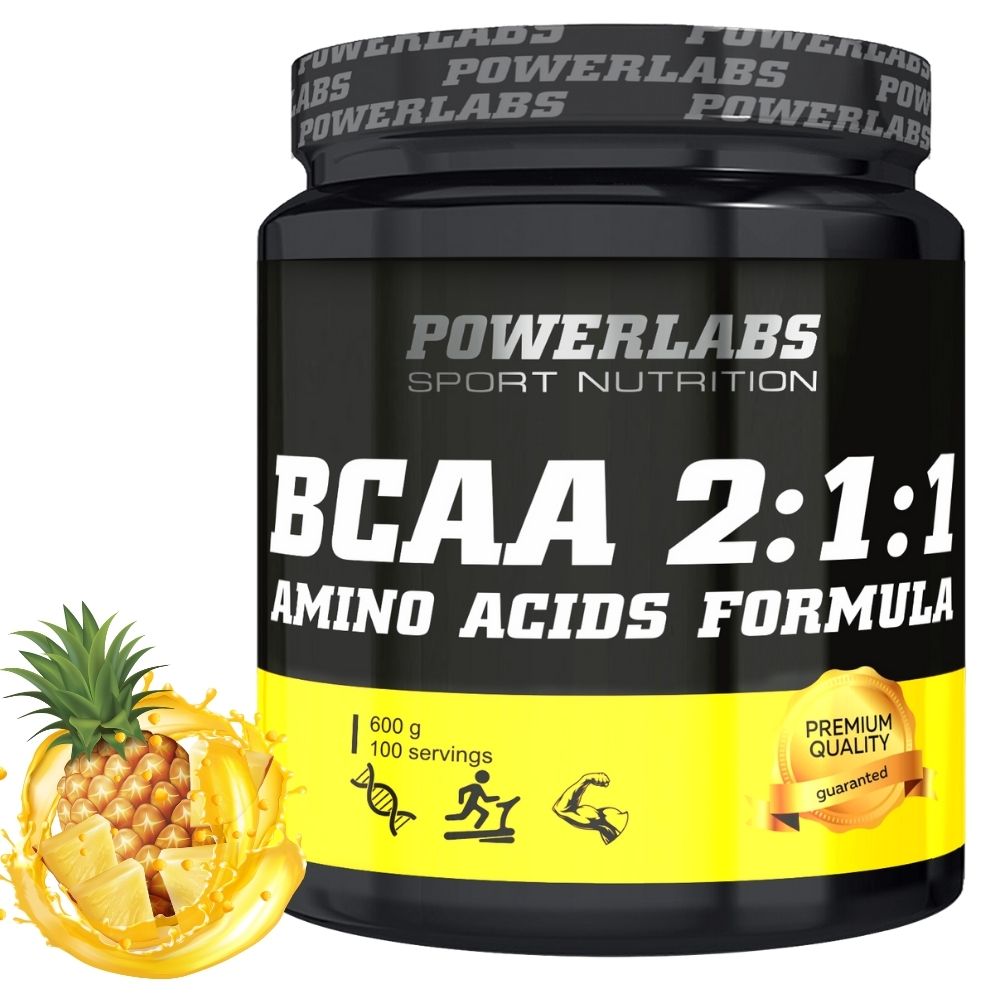 BCAA PowerLabs BCAA (БЦАА) 600 g Ананас