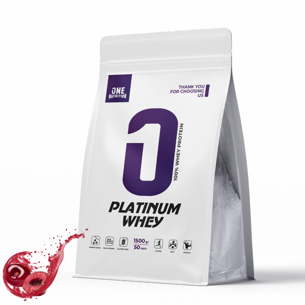 Протеин ONE NUTRITION Platinum Whey 1500 g Вишня